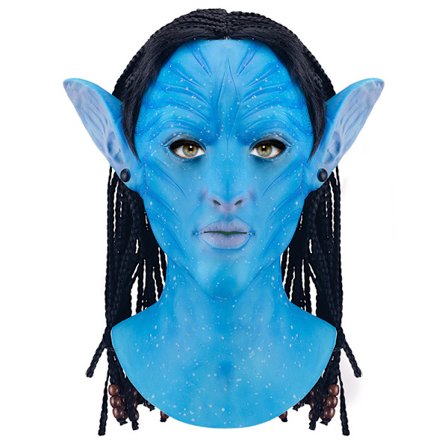 Avatar Kostym Mask, Na'Vi Blå Mask Film Cosplay Kostym