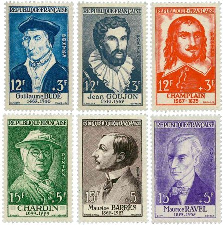 Frankrig 1956 - YT 1066-1071 - Postfrisk