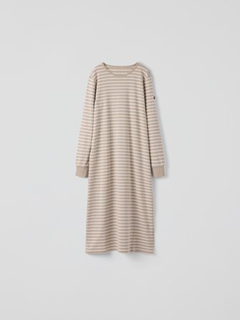 Nachthemd für Erwachsene, gestreift - S - kinderbekleidung - beige - Polarn O. Pyret
