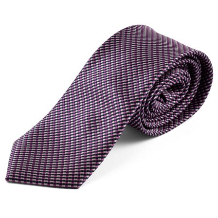 Purple & Pink Plaid Tie for Men - Patterned Ties