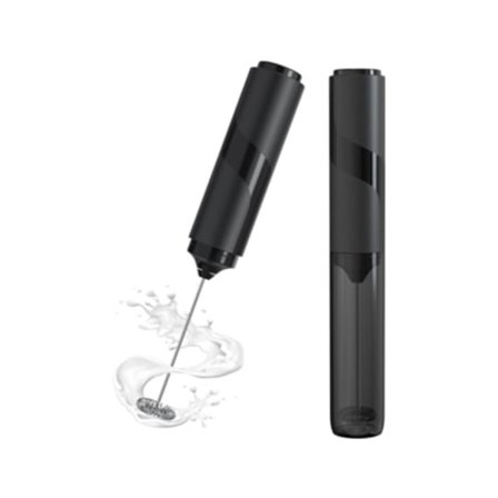 Elektrisk mjölkskummare, mini rostfri stålskummare med lock, superkraftfull motor, lämplig för kaffe/latte/cappuccino/varm choklad Beijiyi