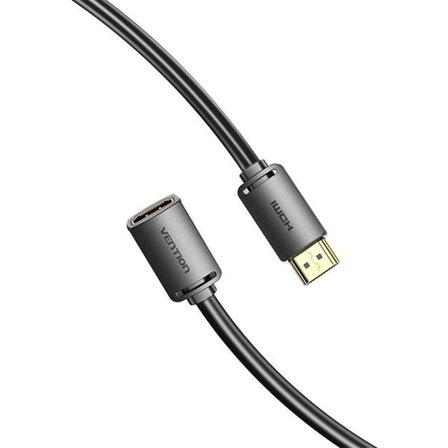 HDMI 2.0 hann til HDMI 2.0 hunn-forlengelseskabel Vention AHCBD 0,5 m, 4K 60 Hz, (svart)