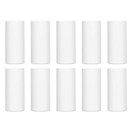 10 stk. udskrivbare papirruller, hvide udskrivbare termiske tykke papirruller til små printere