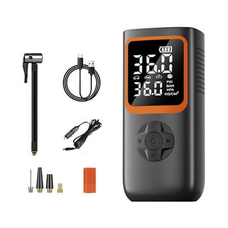 Kannettava renkaan täyttölaite - 150 PSI johdoton auton renkaan täyttöpumppu painemittarilla ja LED-valolla, 2X nopeampi sähköinen ilmakompressori 