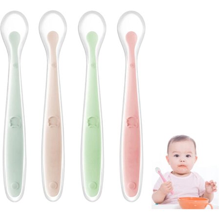 Babyskedar med mjuk spets - Silikonbabyskedar med mjuk spets - Besticksked - Silikon