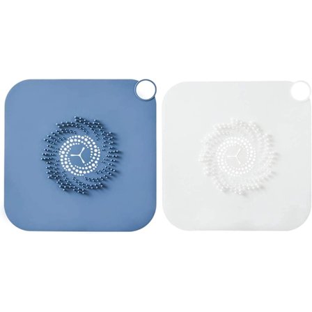 2 stk silikonavløpsfilter, sklisikker hårfanger for dusj