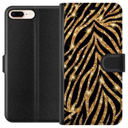 Apple iPhone 8 Plus Lommeboketui Gull & Glitter