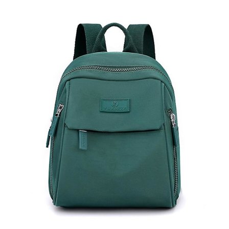 Vedenpitävä reppu Nylon kangaskassi Muoti reppu naisten rento opiskelijan koululaukku Suuri kapasiteetti työmatka matkalaukku Daypack Vihreä