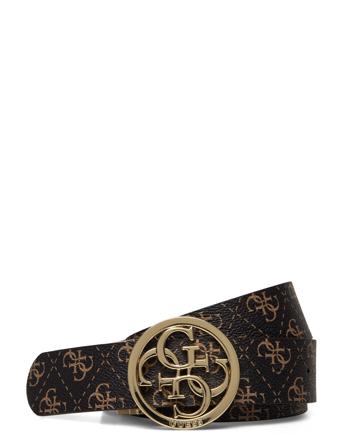 Nell Logo Rev & Adjust Belt Bælte Brun GUESS