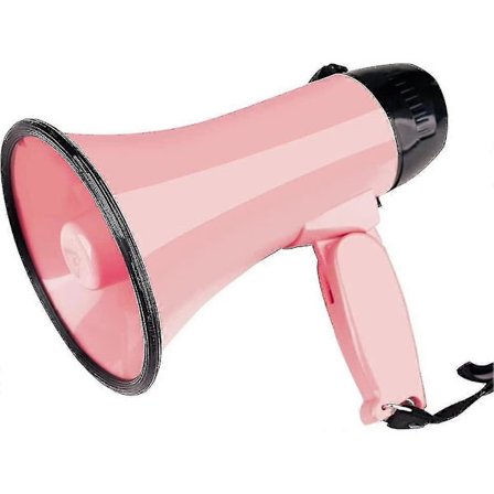 Bärbar Megafon Talarror 25 Watt Effekt Megafon Högtalare Röst- och Siren/larmlägen (rosa)