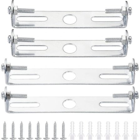 Pakke med 4 taklampeplater, 90 mm 104 mm to størrelser, monteringsbrakett for belysningsarmatur
