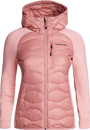 Peak Performance Women's Helium Down Hybrid Hood Women middle-layer down jackets Pink XS