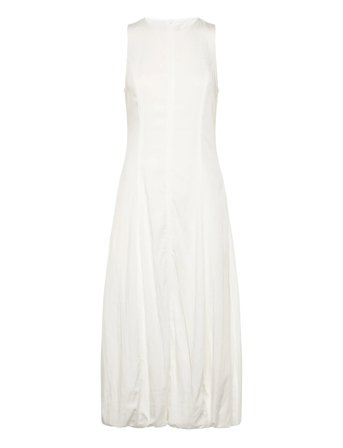 Long Balloon Dress White Mango