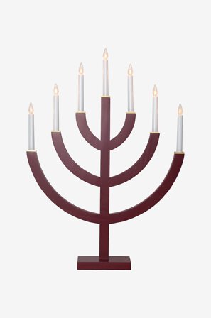 Jotex - Lysestake Anno 71 cm Rød - Kjøp Adventsstaker hos Jotex