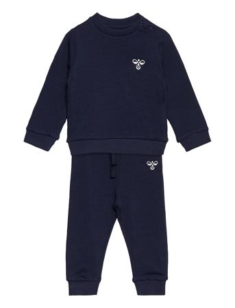 Hmlsanto Crew Suit Sets Sweatsuits Blå Hummel