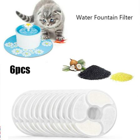 6st Husdjursvattenfilter Fontänersättningsfilter