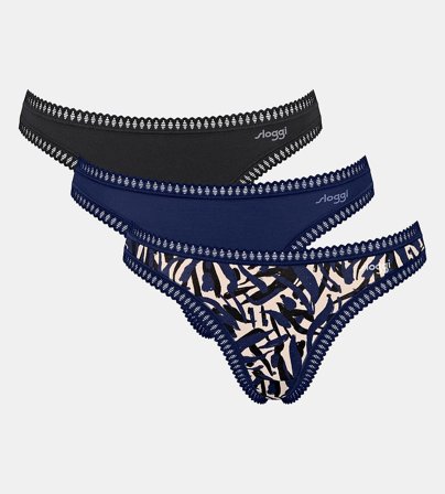 Sloggi Go Crush String Blue - Dark Combination L, Tøj & Bolig, Dametrusser, G-streng