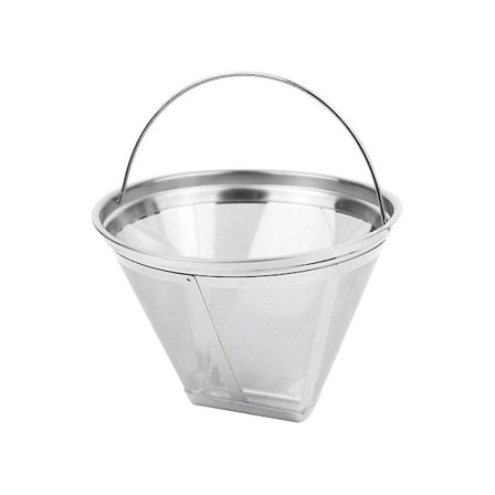 Kaffefilter til kaffemaskine, genanvendeligt rustfrit stål, 4-kegle kaffefilter til Ninja kaffemaskine, A