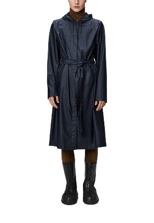 Rains A-Line Longer W Jacket W3 Jackor Dam Blå L