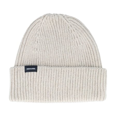 Dedicated - Beige cuff Beanie - Beanie Hemavan Wool Pearl White Cuff @ Hatstore