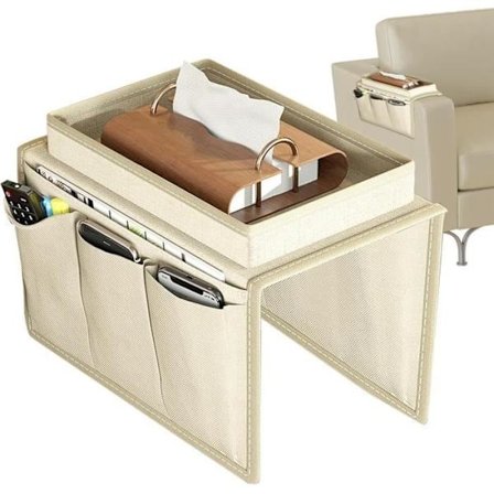 Sofa Armlene Organizer - Sklisikker Oppbevaringsveske for Lenestol, Fjernkontrollholder for Sofa, Oppbevaringsveske - k.