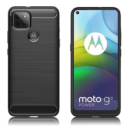 Carbon Flex Motorola Moto G9 Power skal - Svart