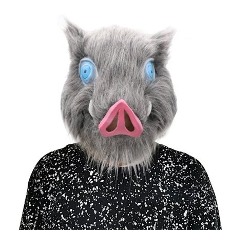 Demon Slayer Halloween Mask Hashibira Inosuke Pig Head Mask - Perfekt