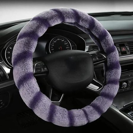 (Lilla) Bilratbeskyttelse Plys Vinter Blød og Behagelig Hold Varm Bilinteriør Tilbehør Accesorios Para Auto Stuurhoes