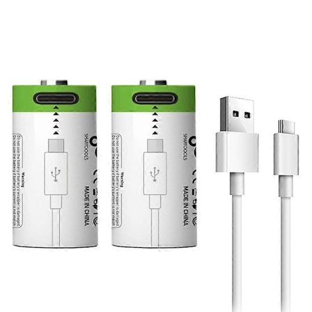 SMARTOOOLS 2 stk. CR2 Li-ion batteri 3,7V 300mAh genopladelige batterier til digitalkamera GPS