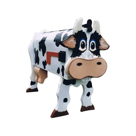 Metallisk Unik Ku-Postkasse Håndlaget For Gård & Ranch DekorBY