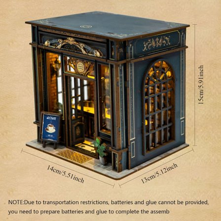 DIY 3D Bokstöd Kit Bokvrå Samlarbyggnader Skrivbord Dekorativ Modell Ornament