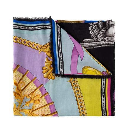 Versace Patterned Halstørklæde Blå, Dame Tørklæder, Størrelse: ONE Size