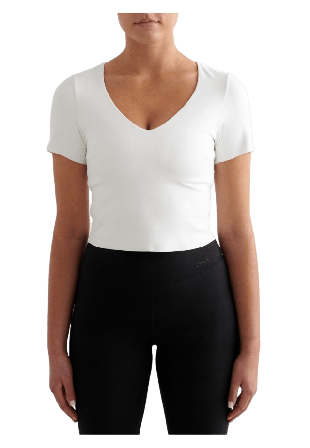 aim'n Sense Short Sleeve Bralette Träningskläder Dam Vit M