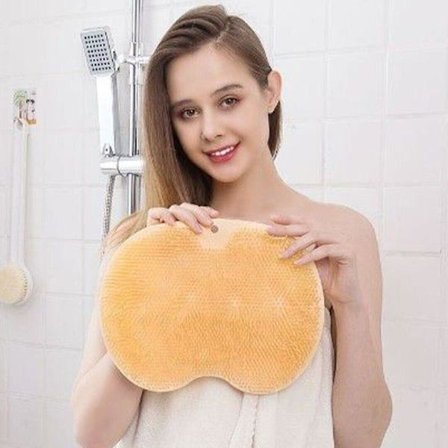 Silicone Shower Foot Scrubber Back Brush Massager Clean Bathroom Non Slip Bath
