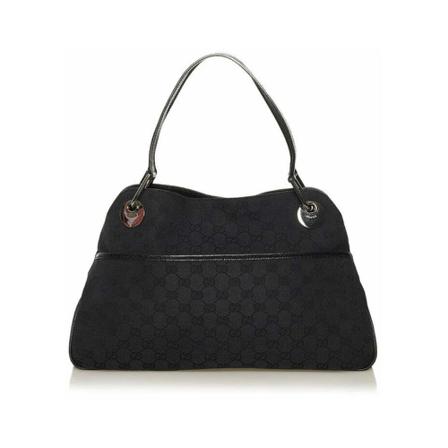 Gucci Vintage, Pre-owned Shoulder Bags Zwart, Dames, Maat:ONE Size,Canvas