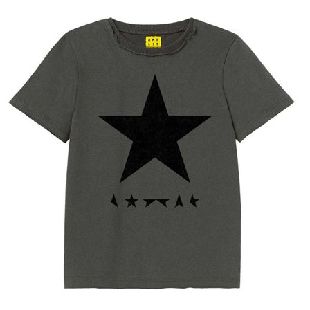 Amplified Barn/Barn Svart Star David Bowie T-Shirt 9-10 År