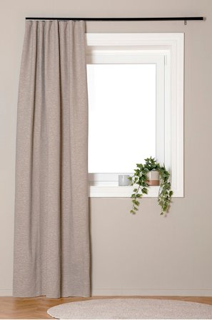 Hasta - Bouclé Gardin Hilma 132x250cm - Brun - Veckbandslängder - 132X250 - Från Homeroom