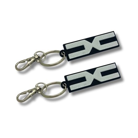 2x Nyckelring Clip On & Go karbinnyckelring för Dacia