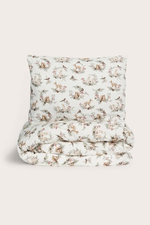 Newbie | Jouluteemainen vuodevaatesetti 150x200 | Luonnonvalkoinen