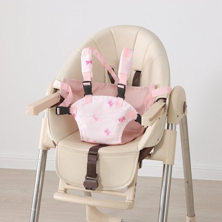 Sikkerhetsbelte for barnestol med justerbare skulderstropper, egnet for babyer over 8 måneder (Rosa)