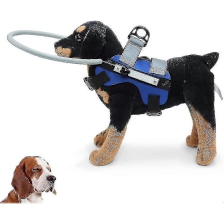 Hundsele för blinda hundar, ledanordning, halo för blinda hundar, anti-kollisionsring för att skydda katter och hundar med blindhet, suddig syn - 