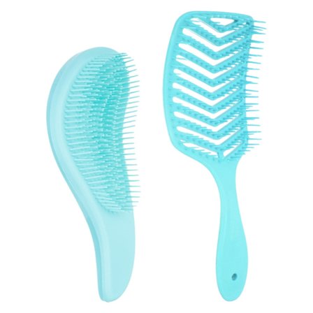 2 stk. ergonomisk udredningsbørste med ventileret design, praktisk hårkam