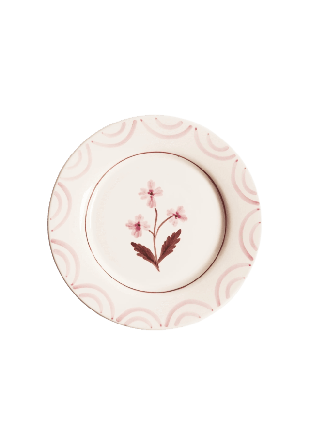 Pick A Poppy Cottage Flower Tallrik - 28 Cm Glas & porslin Rosa