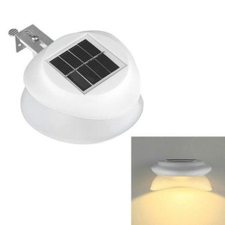 Aurinkokäyttöinen ulkoaita valaistus seinävalo UFO valonohjaus (lämmin valo)