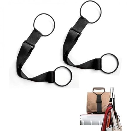 Elastisk festebelte for bagasje, justerbar elastisk bagasjebag, koffertreimer bagasjerem, nylon bagasjeremmer for kofferter 2 stk