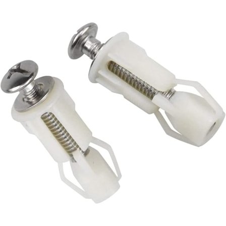 4 toalettsete utvidelseskruer. Festeskruer og dybler for toalettsetet