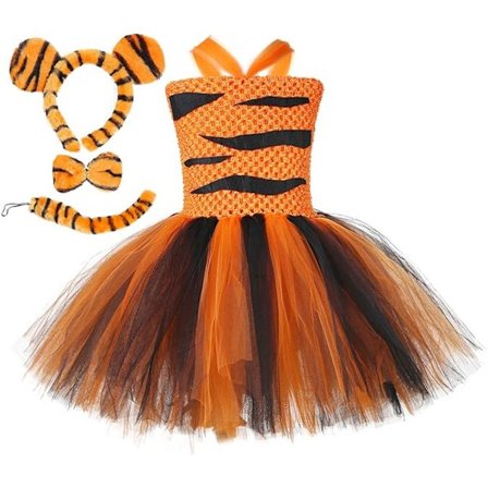 Halloween Dyre Kostumer til Piger Giraf Tiger med Pandebånd Klæd Dig Ud Tøj
