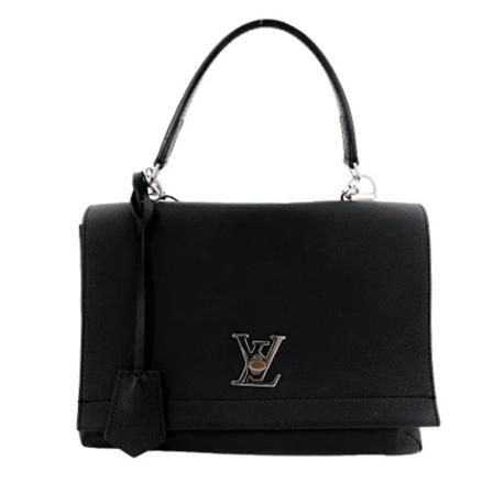 Louis Vuitton Vintage, Pre-owned Handbag Zwart, Dames, Maat:ONE Size,leer