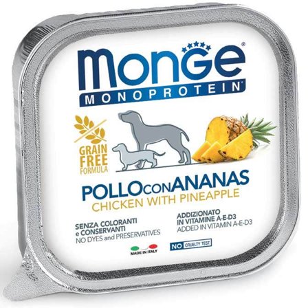 Monge Monoprotein Pollo Con Ananas Cibo Umido Per Cani Adulti