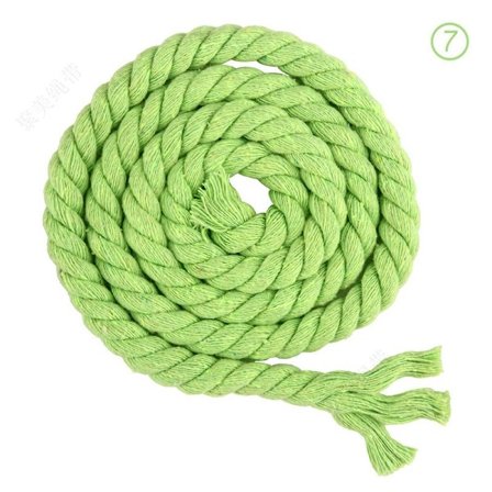 8 mm x 20 m 3-trådigt flätat bomullsrep för hantverk, stickning och ga